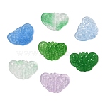 Natural Quartz Carved Pendants, Butterfly Charms, Dyed, Mixed Color, 20.5~21.5x29.5x2.5mm, Hole: 0.9mm(G-Z162-02)