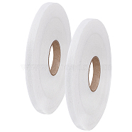 Non-woven Fabrics Hot Melt Adhesive Tape, Fabric Fusing Tape, Iron on Hem Tape, White, 3/8 inch(9mm), 100m/roll(AJEW-WH0299-45A)