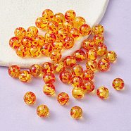 Resin Imitation Amber Beads, Round, Gold, 8mm, Hole: 2mm(RESI-YW0001-49)