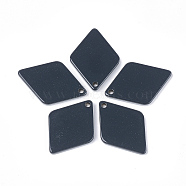 Resin Pendants, Rhombus, Prussian Blue, 43.5x30.5x3mm, Hole: 3mm(RESI-S374-07C)