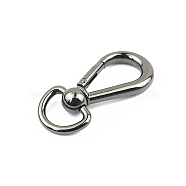 Alloy Swivel Clasps, Swivel Snap Hook, for Bag Buckle Accessories Makings, Gunmetal, 70mm, Hole: 20mm(PW-WG38895-03)