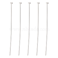 Iron Flat Head Pins, Nickel Free, Platinum Color, Size: about 5.0cm long, 0.7mm thick, head: 2mm, about 5000pcs/1000g(HP5.0cm-NF)