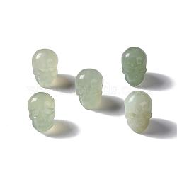 Natural New Jade Beads, Skull, 13x10x11.5mm, Hole: 1mm(G-I352-13)