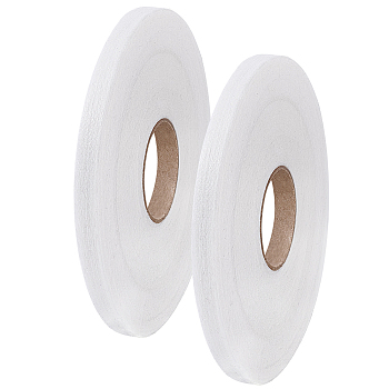 Non-woven Fabrics Hot Melt Adhesive Tape, Fabric Fusing Tape, Iron on Hem Tape, White, 3/8 inch(9mm), 100m/roll