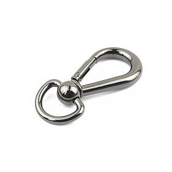 Alloy Swivel Clasps, Swivel Snap Hook, for Bag Buckle Accessories Makings, Gunmetal, 70mm, Hole: 20mm