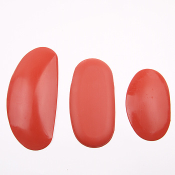 Oval DIY Silicone Molds, for Clay Sculpture, Painting, 3pcs/set, Red, 86.5x54x6.5mm, 106x53x4.5mm, 127x58.5x8.5mm, 3pcs/set