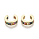 Brass Micro Pave Cubic Zirconia Cuff Earrings(EJEW-R114-023-NF)-2