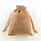 ポリエステル模造黄麻布包装袋巾着袋(X-ABAG-R004-18x13cm-03)-1