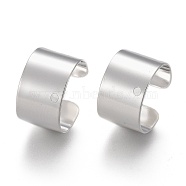 304 Stainless Steel Ear Cuff Findings, with Hole, Silver, 10x9x6mm, Hole: 0.9mm(STAS-P249-18S)