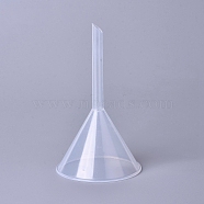 Plastic Funnel Hopper, for Water Bottle Liquid Transfer, Clear, 61x105mm, Mouth: 7.5mm(AJEW-WH0109-04A)