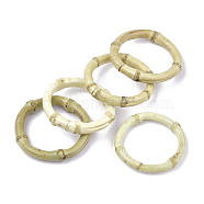 Bamboo Linking Rings, Undyed, Ring, Light Khaki, 50~55x5~10mm, Inner diameter: 40mm(WOOD-Q039-09B)