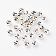 Iron Spacer Beads, Silver Color Plated, 10mm, Hole: 4mm(X-E189Y-S)