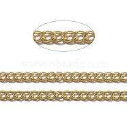 Brass Twisted Chains, Curb Chains, Unwelded, with Spool, Lead Free & Nickel Free & Cadmium Free, Golden, 2x1.5x1mm, about 301.83 Feet(92m)/roll(CHC010Y-G)