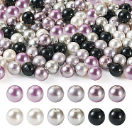 150Pcs 6 Colors Shell Pearl Beads Sets, Round, Mixed Color, 8mm, Hole: 1mm, 25pcs/color(BSHE-TA00020-07)