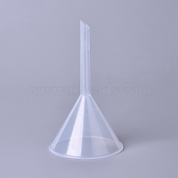 Plastic Funnel Hopper, for Water Bottle Liquid Transfer, Clear, 61x105mm, Mouth: 7.5mm(AJEW-WH0109-04A)