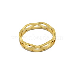 Cross 201 Stainless Steel Finger Rings, Golden, US Size 8(18.1mm)(FS-WG7A805-03)