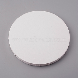 Flat Round Shape Blank Canvas, Linen Covered Wood Primed Framed, for Painting Drawing, White, 200x16mm(DIY-WH0161-18)