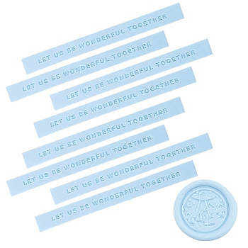 CRASPIRE Sealing Wax Sticks, without Wicks, for Wax Seal Stamp, with Word, Light Blue, 99x10x10mm