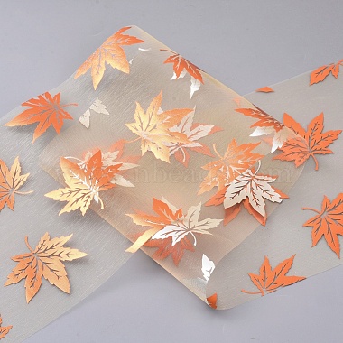 Autumn Theme Maple Leaf Deco Mesh Ribbons(OCOR-I005-C02)-2