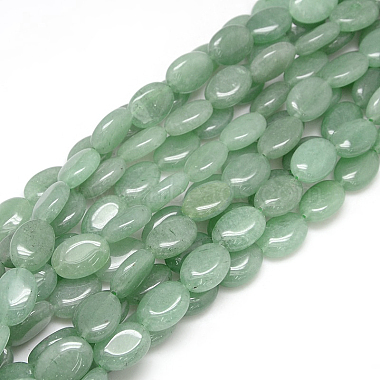18mm Oval Green Aventurine Beads