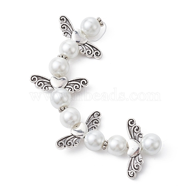 Angel Fairy Shape Glass Pearl Beads Strands(AJEW-JB01180-01)-2