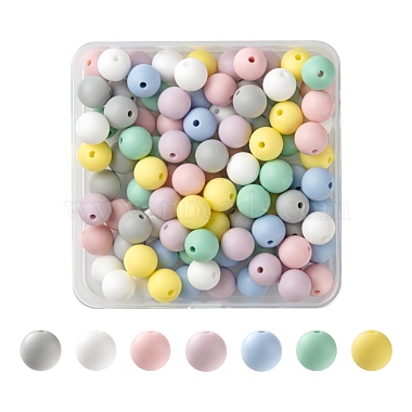 Mixed Color Round Silicone Beads