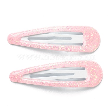 Pink Stainless Iron Snap Hair Clips