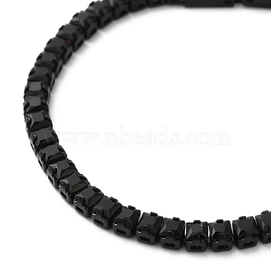Black Cubic Zirconia Tennis Bracelet(BJEW-M301-01EB)-2