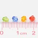 Mixed Color Chunky Dyed Transparent Acrylic Faceted Bicone Spacer Beads for Kids Jewelry(X-DBB4mm)-4