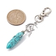 Pointed Synthetic Turquoise Pendant Decorations(HJEW-JM01688-03)-3