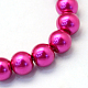 cuisson peint perles de verre nacrées brins de perles rondes(HY-Q330-8mm-17)-2