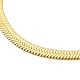 Ion Plating(IP) 304 Stainless Steel Herringbone Chain Necklace for Men Women(X-NJEW-E076-04C-G)-2