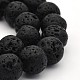 Natural Lava Rock Round Beads Strands(G-M169-12mm-03-2.5MM)-1