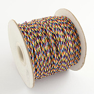 Braided Nylon Cord for Chinese Knot Making, Colorful, 2mm, about 87.48 yards(80m)/roll(NWIR-S004-06)