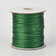 Eco-Friendly Korean Waxed Polyester Cord, Dark Green, 3mm, about 41.01~41.56 Yards(37.5~38m)/Roll(YC-P002-3mm-1156)