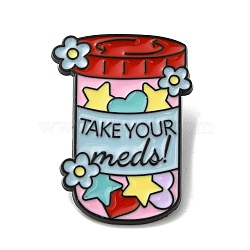 Alloy Brooches, Enamel Pins for Clothes Backpack, Medicine Bottle, Colorful, 32.5x23.5mm(JEWB-I032-16EB-03)