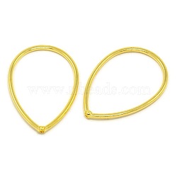 Tibetan Style Alloy Pendants, teardrop, Lead Free and Cadmium Free, Golden, 44.5x30.5mm, Hole: 1mm(X-K08YK011)