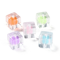 Transparent Acrylic Bead, Cube, 12.5x12.5x12.5mm, Hole: 3mm, 252pcs/500g(OACR-H112-07B)