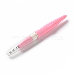 Wool Felt Poke, Pen Style Needle Felting Stitch Punch Tool, with Plastic Handle & 3 Stainless Steel Needles, Pink, 185x92x18.5mm(TOOL-G016-01A)