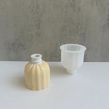 DIY Vase Silicone Molds, Resin Casting Molds, for UV Resin, Epoxy Resin Craft Making, White, 76x74x82mm, Inner Diameter: 63x63mm