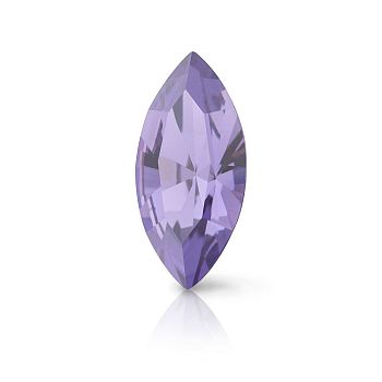 Preciosa&reg MAXIMA Crystal Fancy Stones, Czech Crystal, 435 14 615 Navette(Horse Eye), Dura Foiling, 20410 Tanzanite, 10x5mm