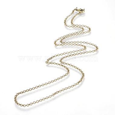 Eisen Rolo Ketten Halskette machen(MAK-R017-45cm-AB)-2