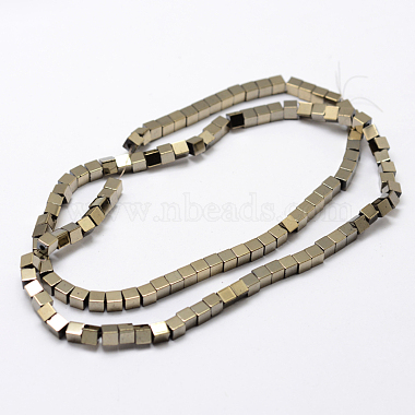 Electroplate Non-magnetic Synthetic Hematite Beads Strands(G-J170A-4x4mm-08)-3