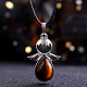 Angel Wings Crystal Teardropt Pendant Necklaces(CI6428-5)-1