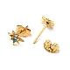 Rhinestone Flower Stud Earrings with 316 Surgical Stainless Steel Pins(EJEW-A081-10G)-3
