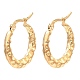 304 Stainless Steel Textured Hoop Earrings for Women(EJEW-E291-07G)-1