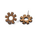 Accessoires de boucles d'oreilles en bois de noyer(MAK-N032-039)-3