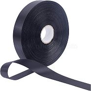 Polyester Blank Sewn-in Label Ribbon, with Spool, Black, 25mm, 200m/roll(OCOR-WH0033-20A)