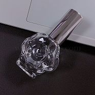 Glass Spray Perfume Bottles, SPA Aromatherapy Essemtial Oil Empty Bottle, Silver, 6.9x3.8cm, Capacity: 10ml(0.34fl. oz)(PW-WG90646-02)