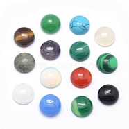 Natural & Synthetic Mixed Gemstone Cabochons, Half Round, 6x3~3.5mm(X-G-P393-R-6mm)